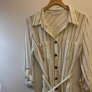 Button up blouse dress